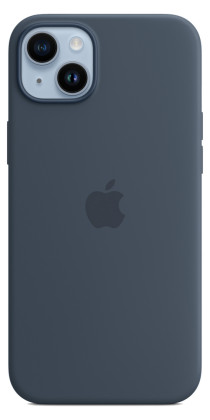 iPhone 14 Plus Silicone Case MagSafe - Storm Blue