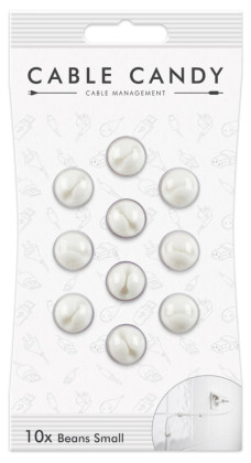 FIXED Kabelový organizér Candy Small Beans, White