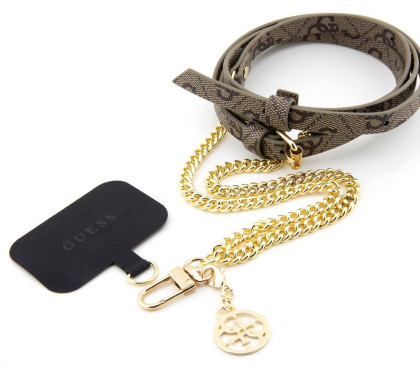 Guess Crossbody popruh PU 4G Chain with Charm,Gold