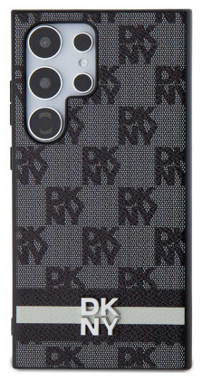 DKNY Checkered Pattern and Stripe Galaxy S24U,Blac