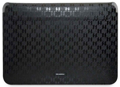 Karl Lagerfeld Saffiano Monogram Sleeve 13/14,Blac