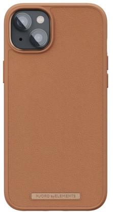 Njord Genuine Leather Case iPhone 14 Plus, Cognac