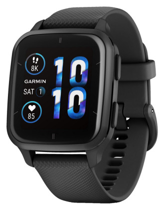 Garmin Venu SQ2, Music, Slate/Black Silicone Band