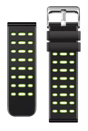 Aligator Watch Straps 22 silikon DUAL řemínek, GRN