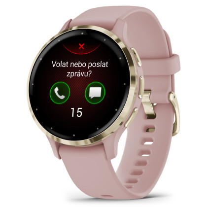 Garmin Venu 3S Cream Gold/Dust Rose, Silicone Band