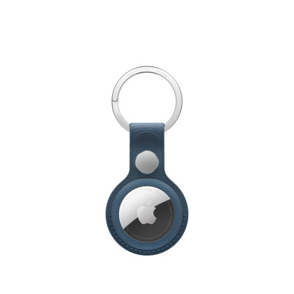 AirTag FineWoven Key Ring Pacific Blue