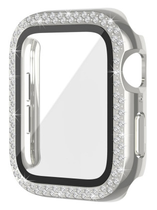 Worryfree Bling Bumper Case Apple Watch 45mm,Silve