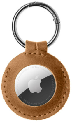FIXED Case for AirTag z pravé hovězí kůže, Brown
