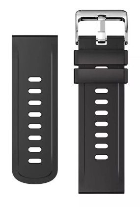 Aligator Watch Straps 22 silikonový řemínek, Black