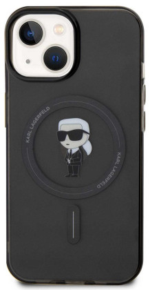 Karl Lagerfeld IML Ikonik MagSafe iPhone 15, Black