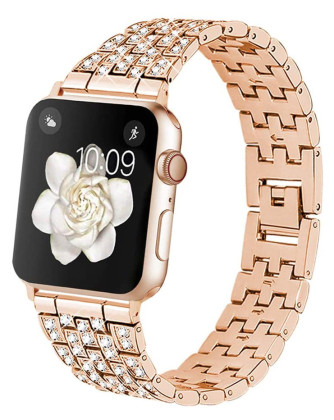 Worryfree Diamond Blocks Apple 38/40/41mm, Gold