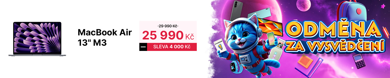 Odměna na vysvědčení Macbook Banner kategorie
