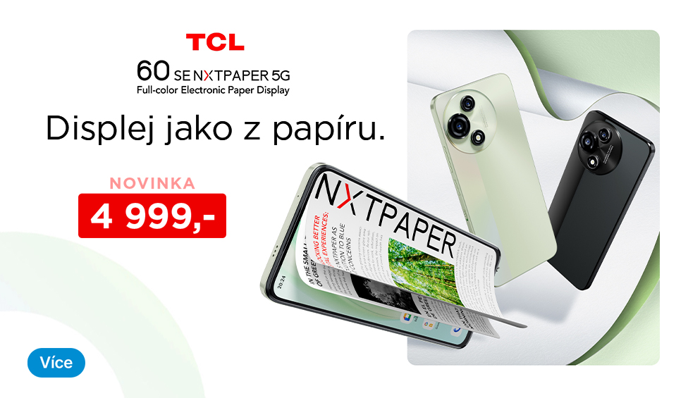Novinka TCL 60 SE NXTPAPER Banner HP slider