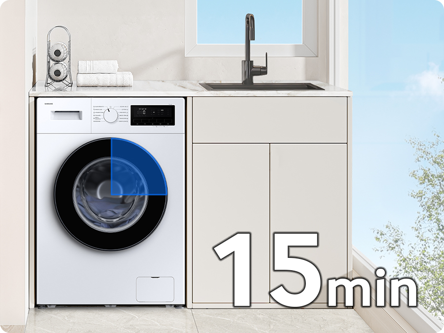 Úzká Parní Pračka Samsung WW70FG3M05AWLF rychlý program Quick Wash