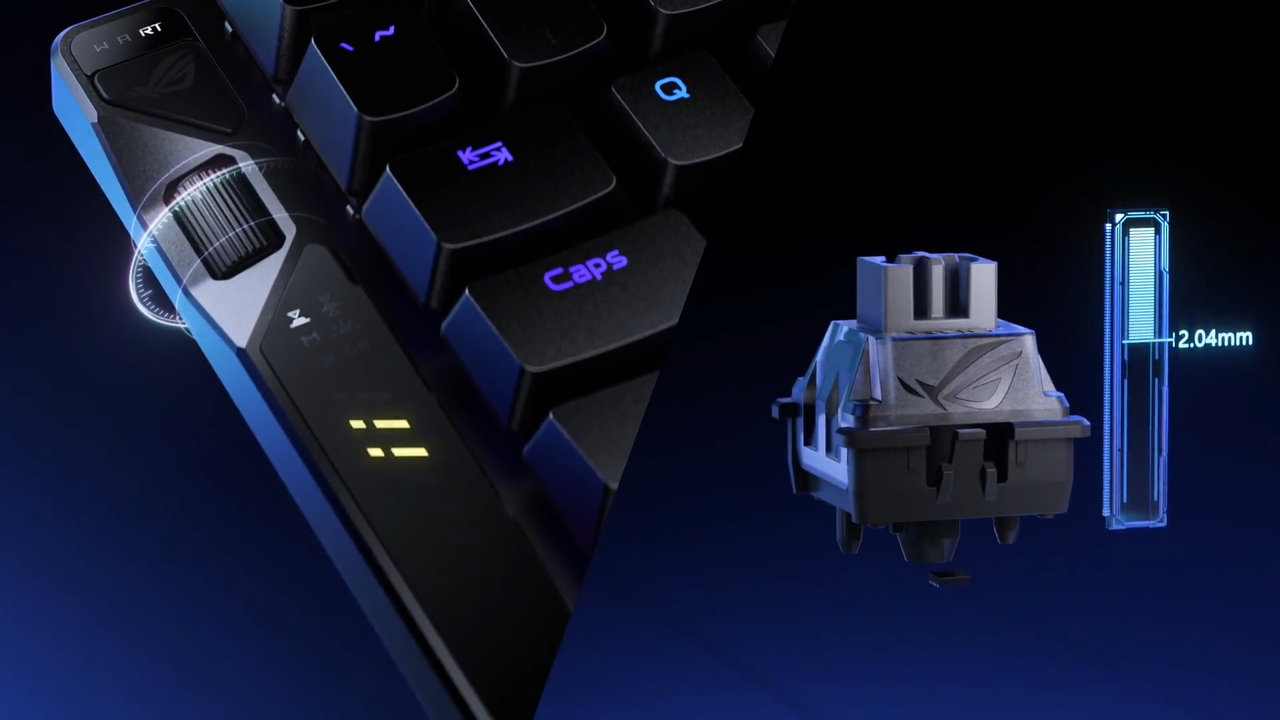 Herní klávesnice ASUS ROG Falcata (ROG HFX Magnetic V2 / PBT), rozložení US