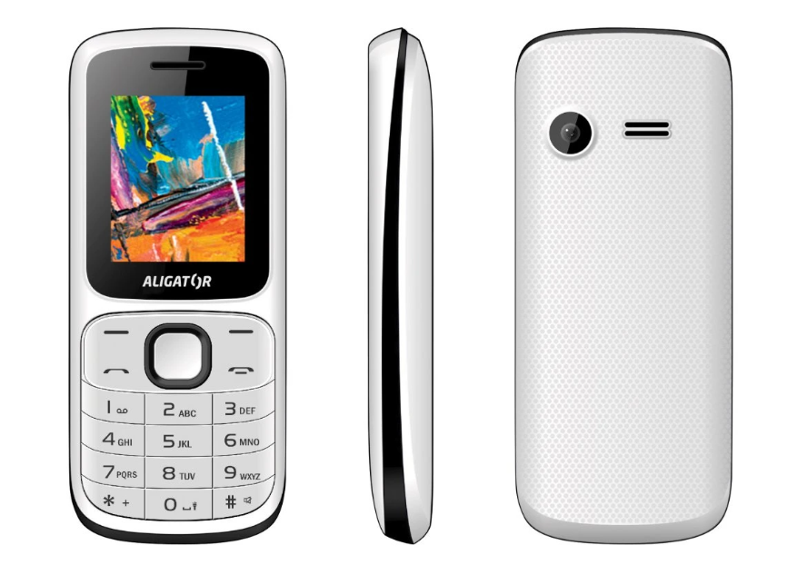 Tlačítkový telefon Aligator D210 white/black