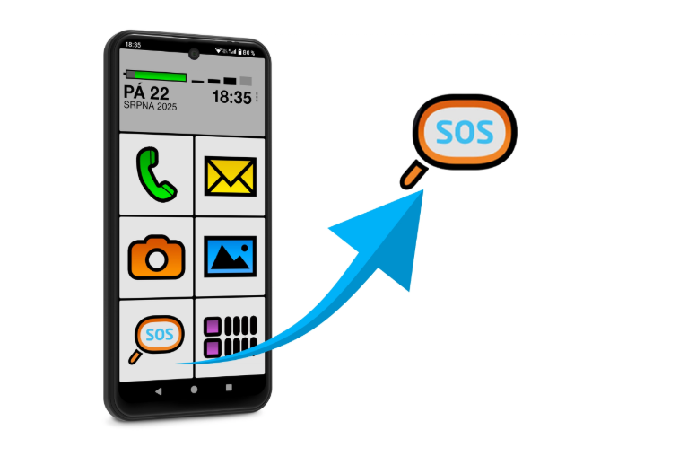 Mobilní telefon Aligator S8000 SENIOR SOS locator
