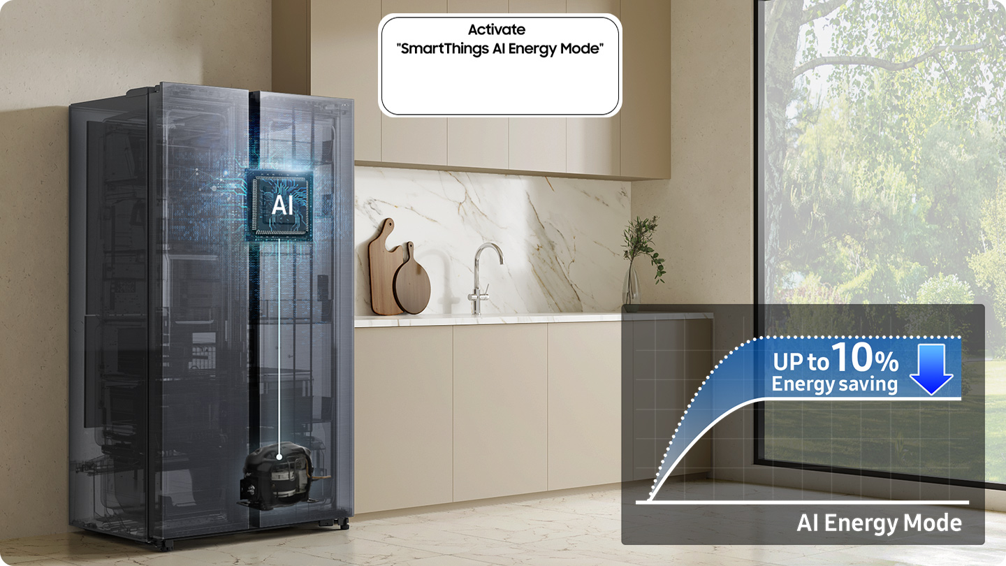 Americká chladnička Samsung RS70F65QDFEO SmartThings Energy