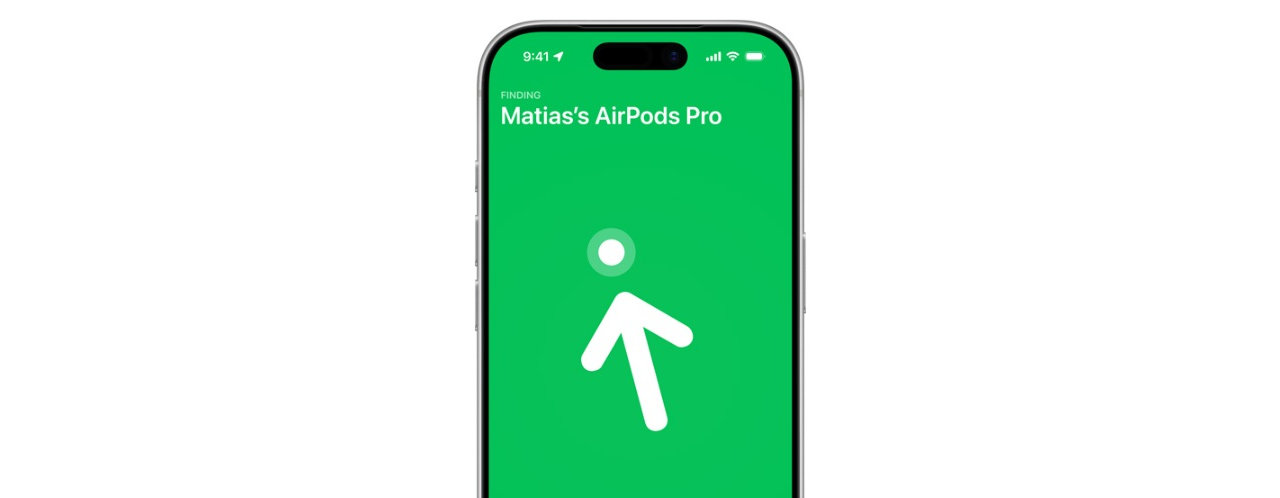 Bezdrátová sluchátka Apple AirPods Pro 3 aplikace Najít