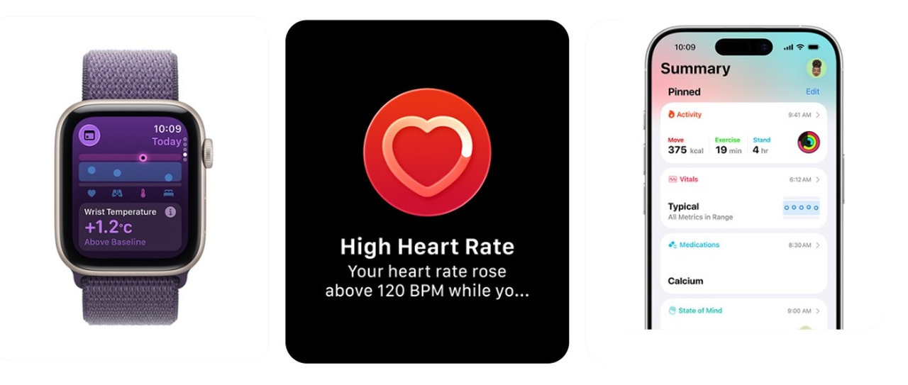 Chytré hodinky Apple Watch Series SE 3 (2025) aplikace životní funkce