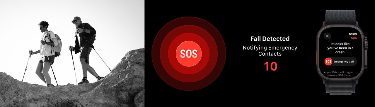 Chytré hodinky Apple Watch Ultra 3 (2025) bezpečnost