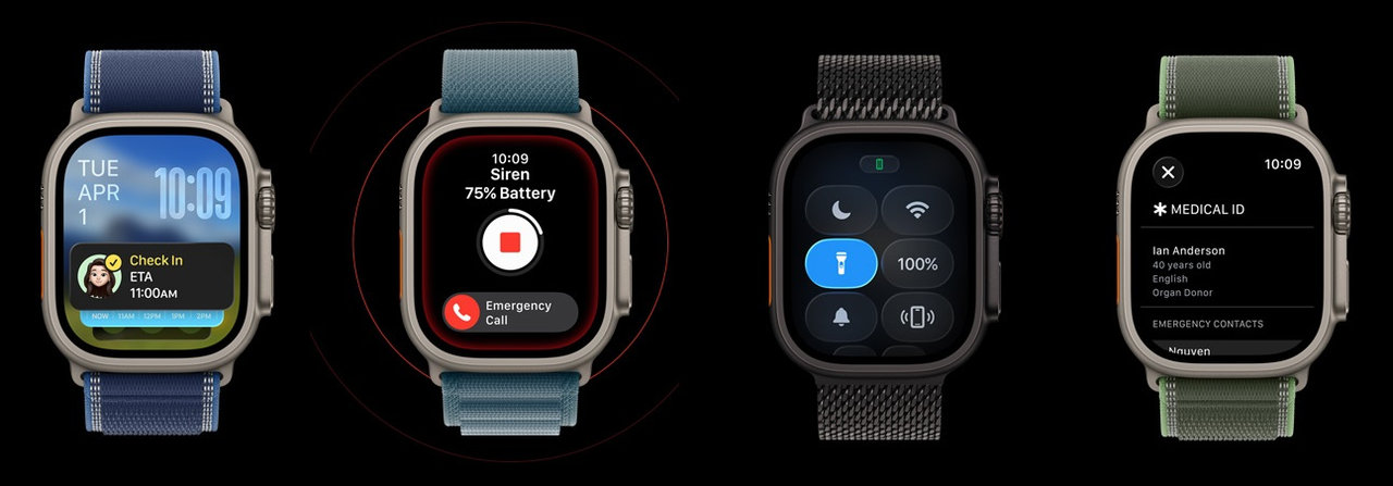 Chytré hodinky Apple Watch Ultra 3 (2025) bezpečnost