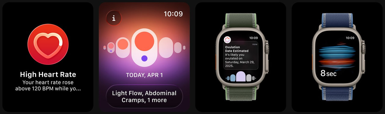 Chytré hodinky Apple Watch Ultra 3 (2025) sledování zdraví