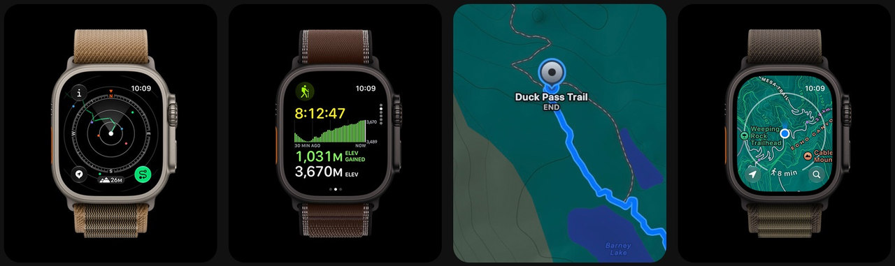 Chytré hodinky Apple Watch Ultra 4, nové funkce Turistika