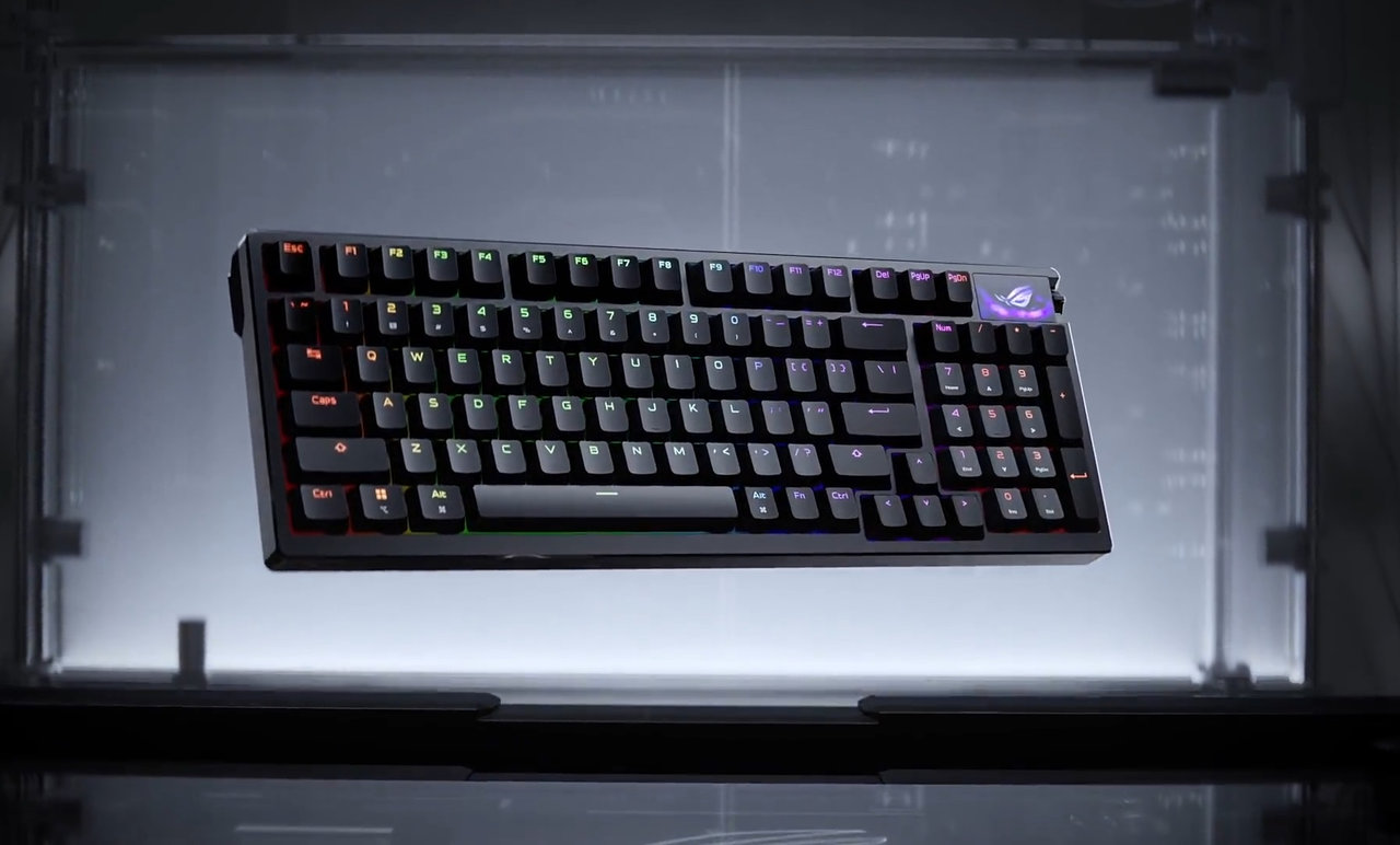 Herní klávesnice Asus ROG Azoth 96 HE, rozložení
