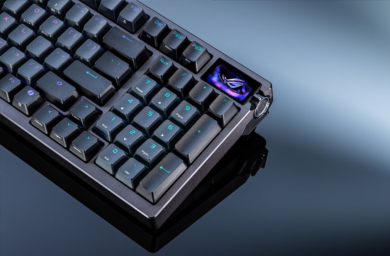 Herní klávesnice Asus ROG Azoth 96 HE, OLED displej