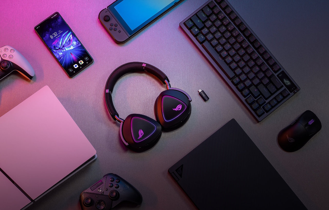 Herní sluchátka Asus ROG Delta II, rychlonabíjení