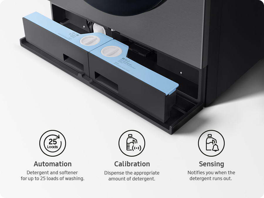 Bespoke AI Pračka se sušičkou Samsung WD18DB8995BZT2 automatické dávkování