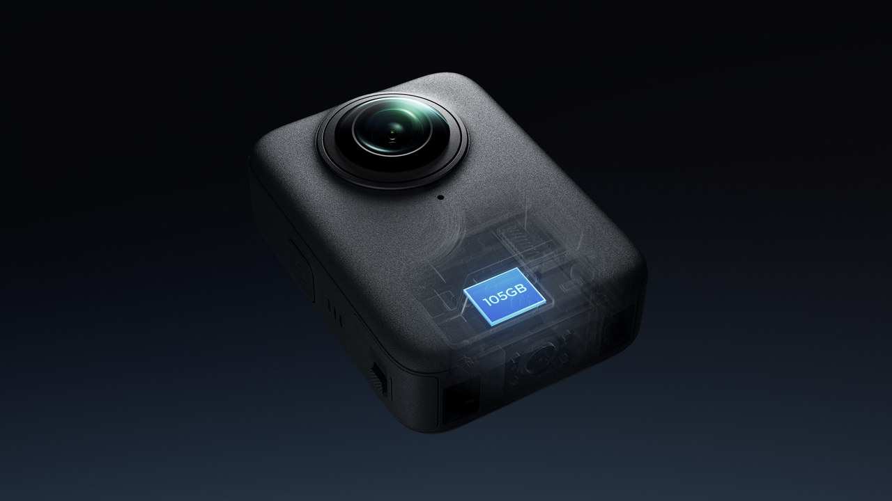 360° akční kamera DJI Osmo 360, Standard Combo vestavěné úložiště