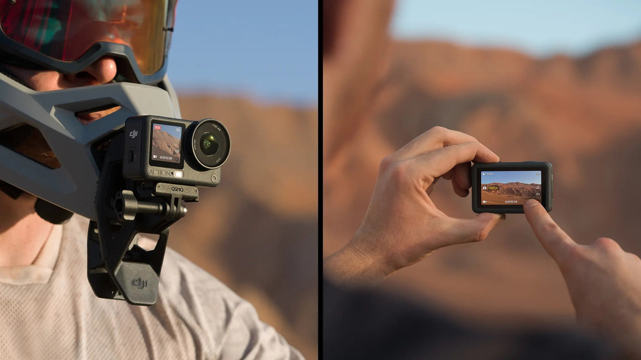 Akční kamera DJI Osmo Action 6 Standard Combo, OLED displej