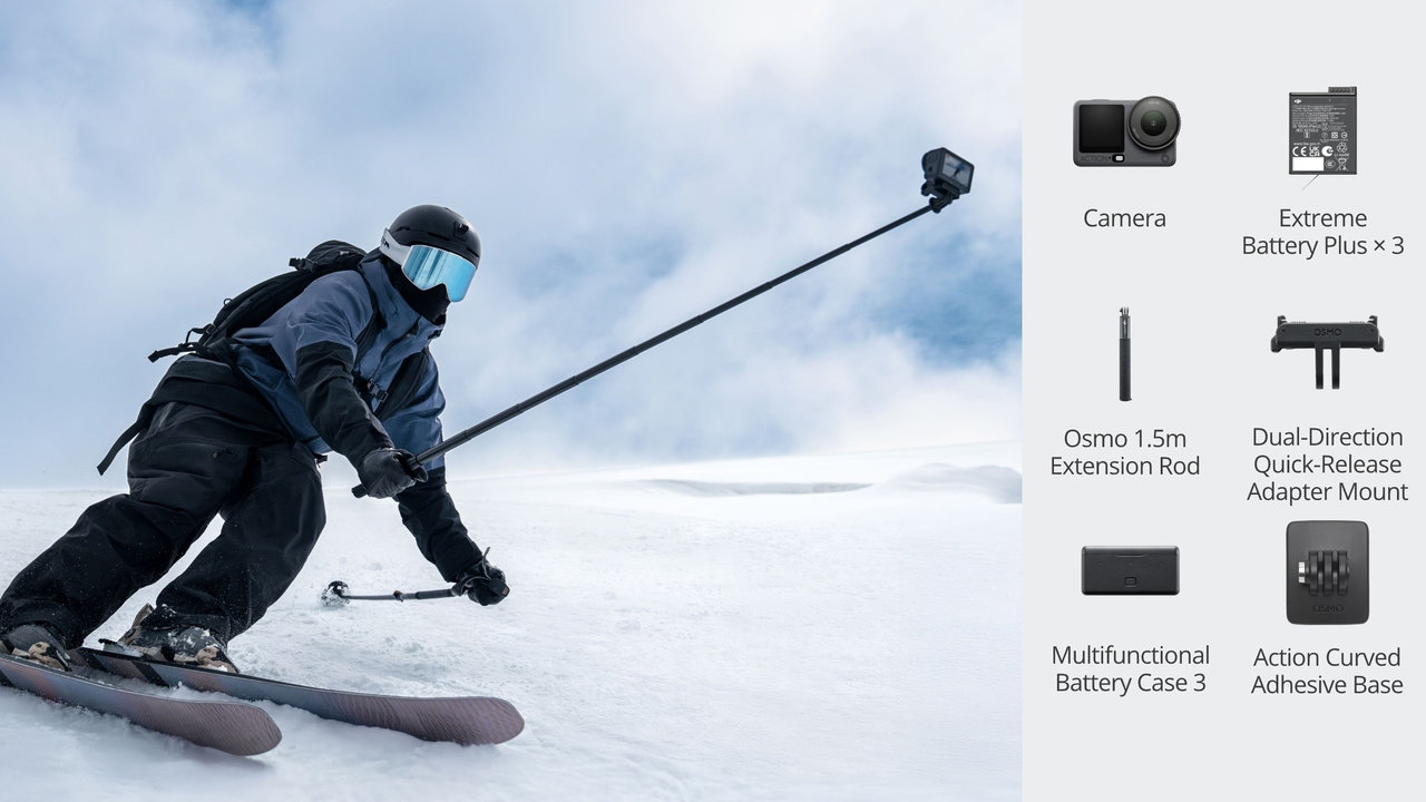Akční kamera DJI Osmo Action 6 Adventure Combo, příslušenství