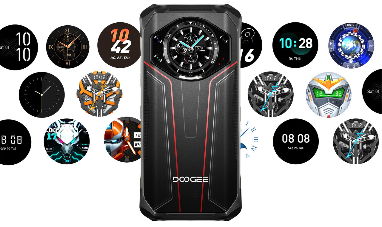 Odolný mobilní telefon Doogee S119 zadní displej