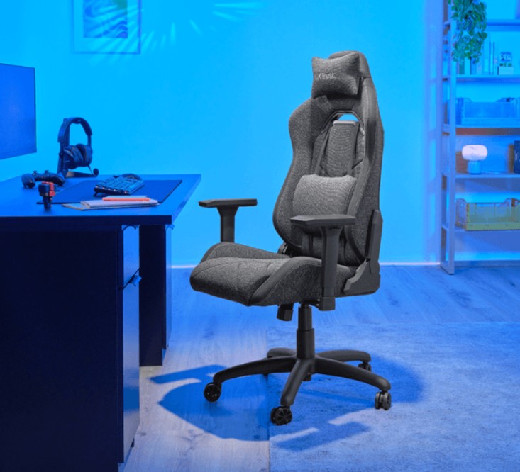 Herní židle TRUST GXT723 RUYA FABRIC CHAIR GREY