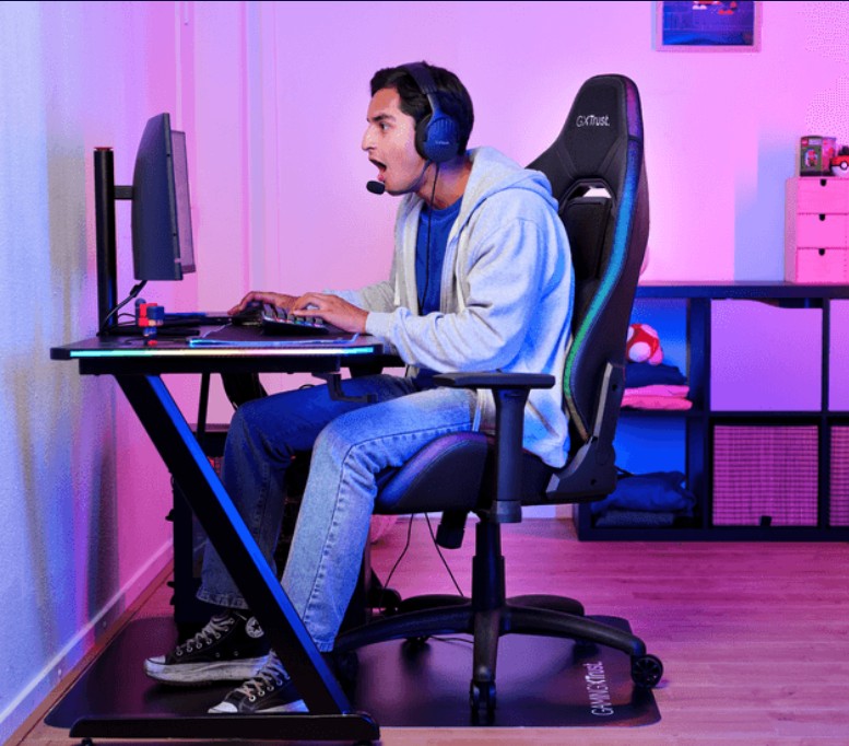 Herní židle TRUST GXT719 RUYA RGB GAMING CHAIR BLACK