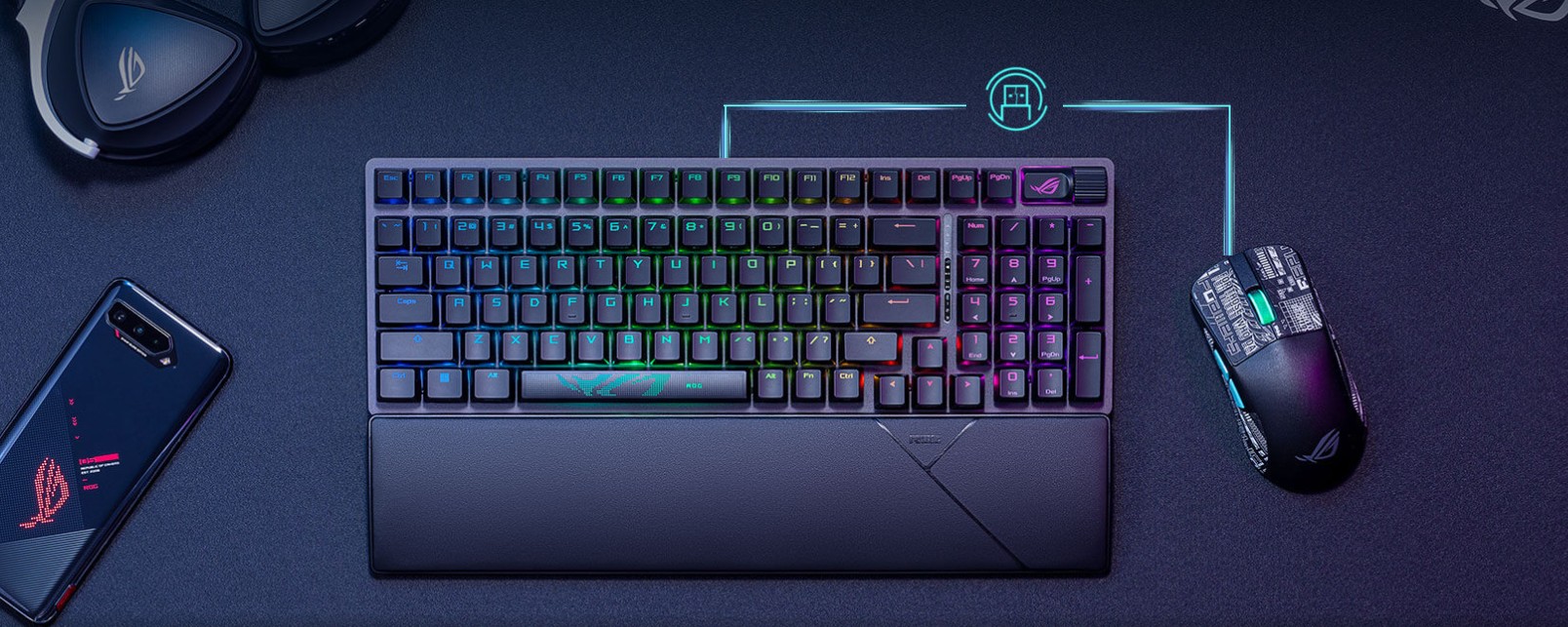 Herní klávesnice ASUS ROG Strix Scope II 96 Wireless