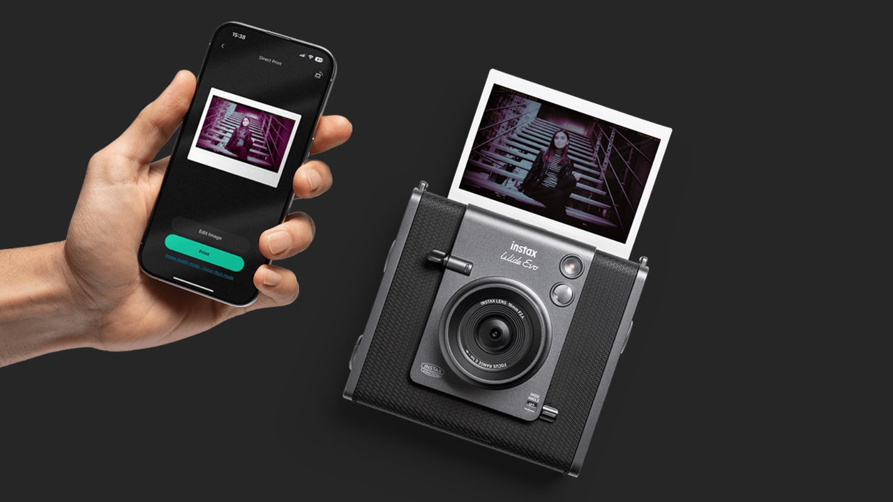 Instantní fotoaparát Instax Wide Evo tisk fotek