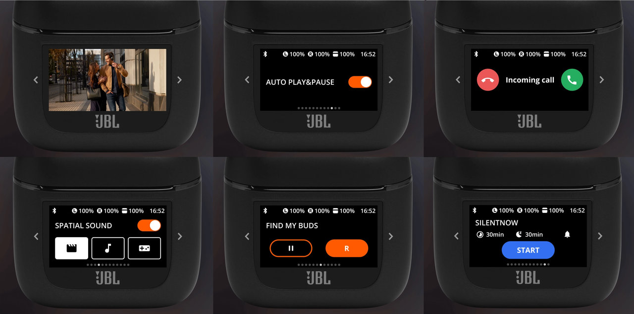 True wireless sluchátka JBL Tour Pro 2 speciální pouzdro
