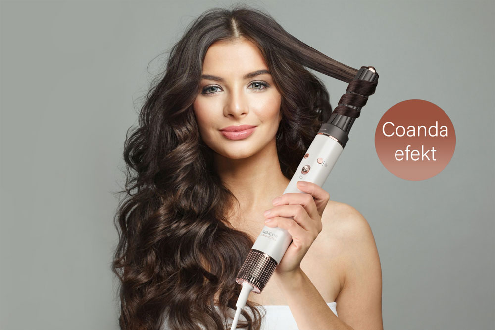 Multistyler SENCOR SHS 9100RS horkovzdušný kulmofén Artemis, cuandův efekt