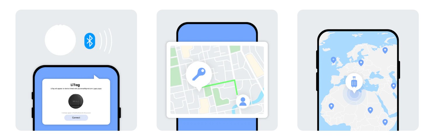 MiLi LiTag Apple lokátor