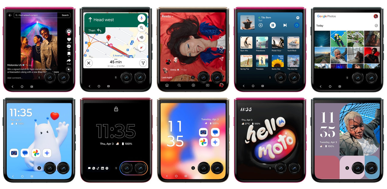 Mobilní telefon Motorola Razr 60 Ultra vnější obrazovka