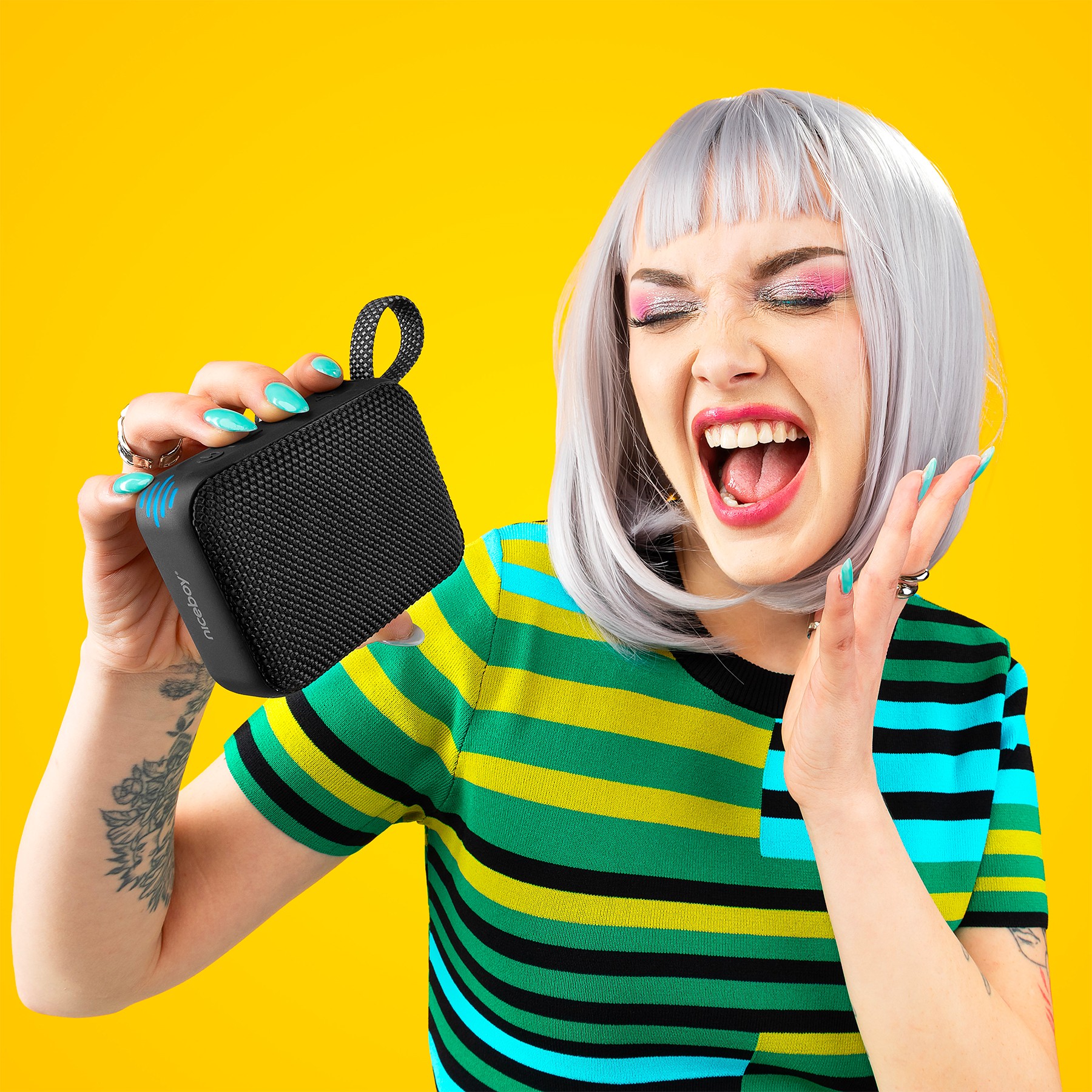 Bezdrátový přenosný reproduktor Niceboy Atom 4