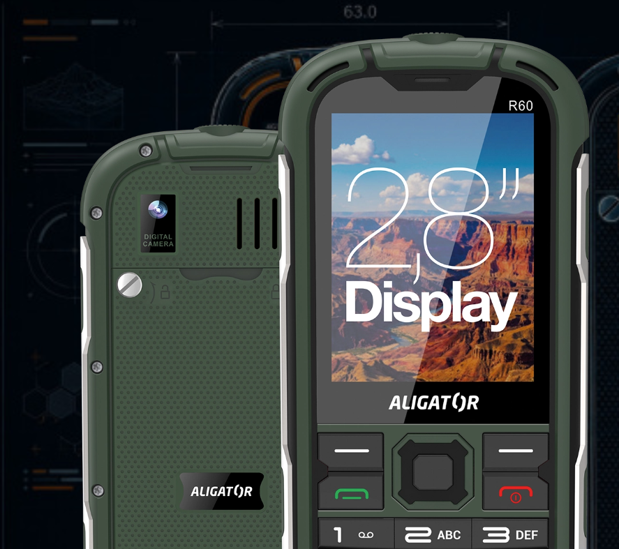 Odolný mobilní telefon ALIGATOR R60 4G eXtremo
