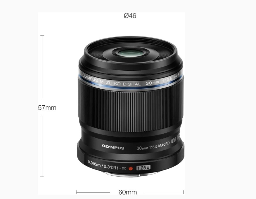 Olympus objektiv Zuiko Prem 30 mm F3.5 macro, černý