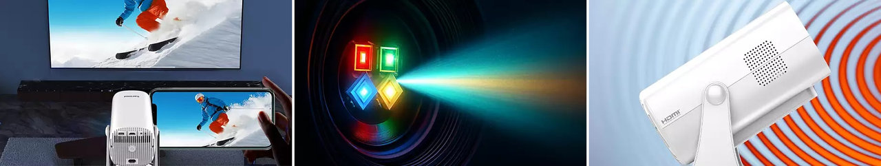 Chytrý projektor Philips NeoPix 250 Smart, zrcadlení mobilu