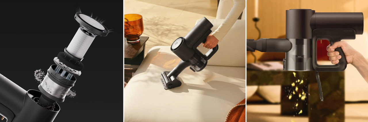 Set vysavače na mokré i suché vysávání a tyčového vysavače Roborock F25 ACE Combo