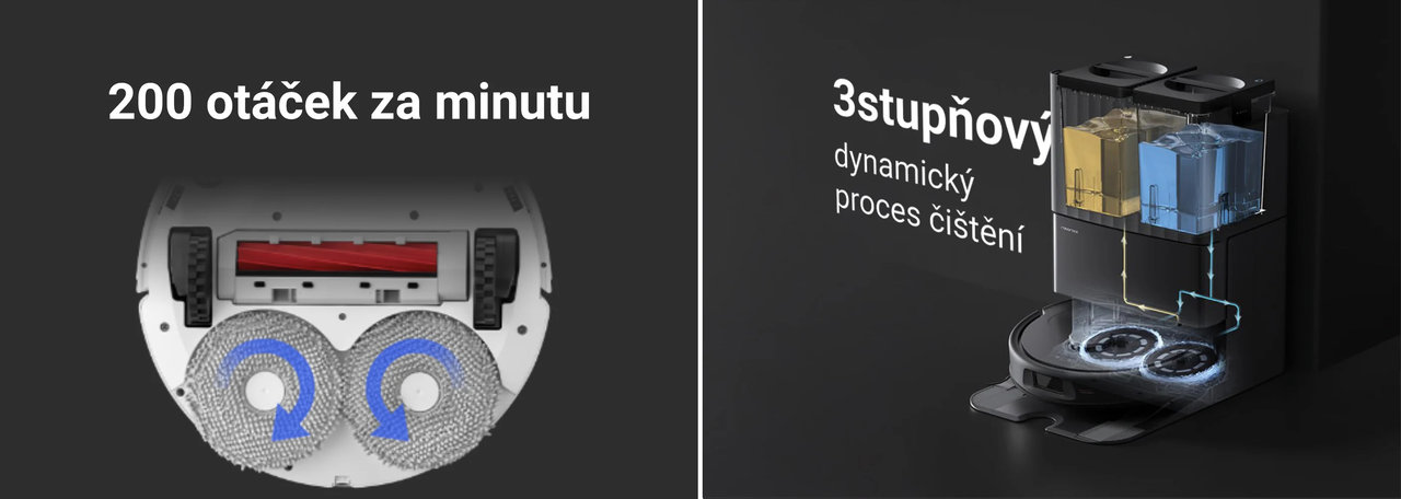 Robotický vysavač Roborock QR 798 vytírání výsuvným mopem
